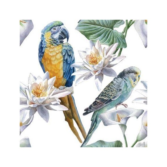 Papel de Parede Adesivo Pássaros Floral 289969499