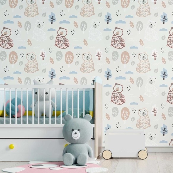 Papel de Parede Adesivo Pastel Infantil N09070