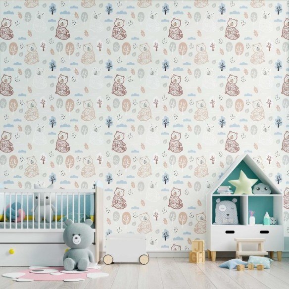 Papel de Parede Adesivo Pastel Infantil N09070