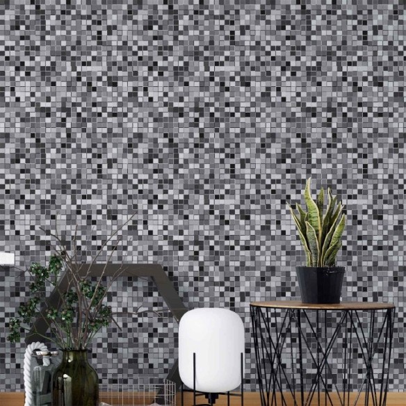 Papel de Parede Adesivo pastilha 3D N52G