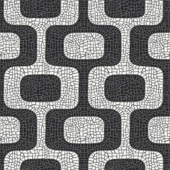 Papel de Parede Adesivo Pastilha Preto e Branco