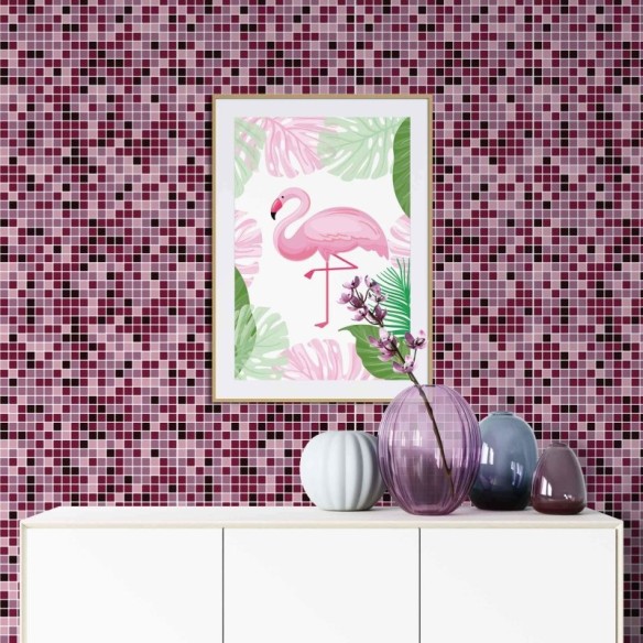 Papel de Parede Adesivo Pastilha rosa 210977989
