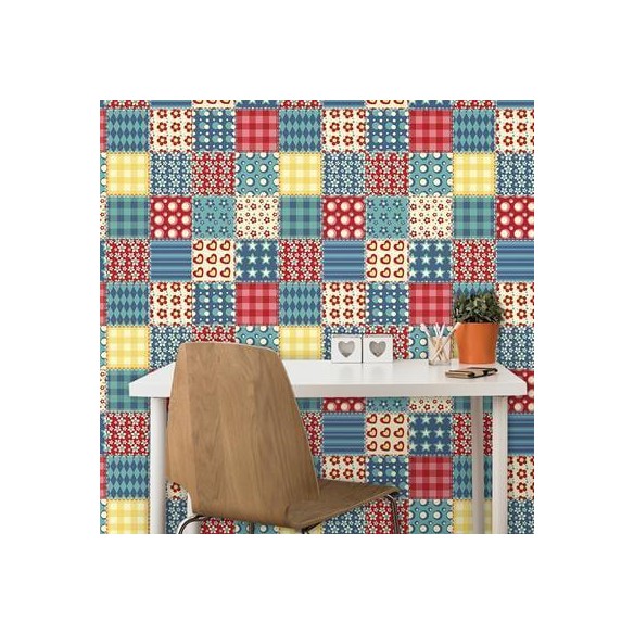 Papel de Parede Adesivo Patchwork 103512359