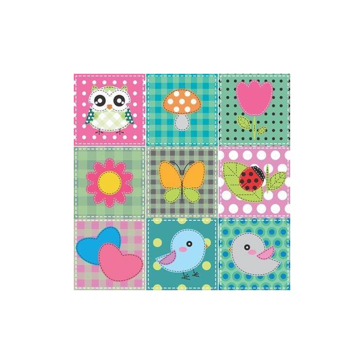 Papel de Parede Adesivo Patchwork 107616884