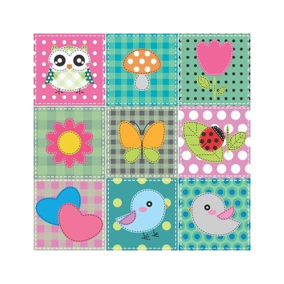 Papel de Parede Adesivo Patchwork 107616884