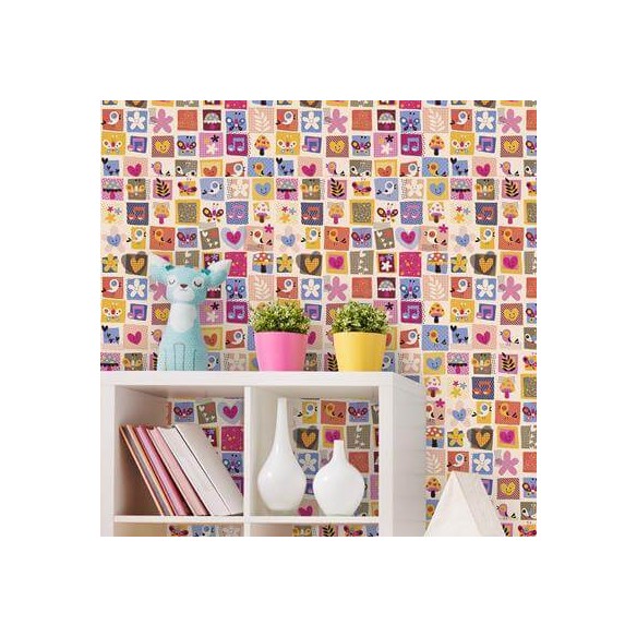 Papel de Parede Adesivo Patchwork 352