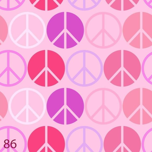 Papel de Parede Adesivo Paz e Amor Rosa 0201