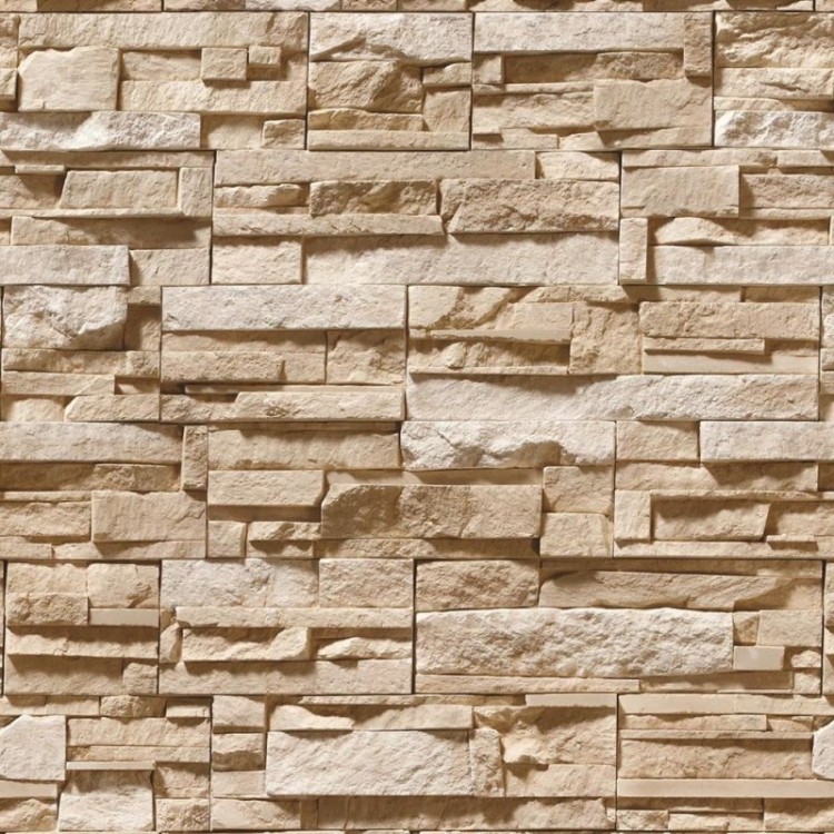 Papel de Parede Adesivo Pedras 3D Bege NP093