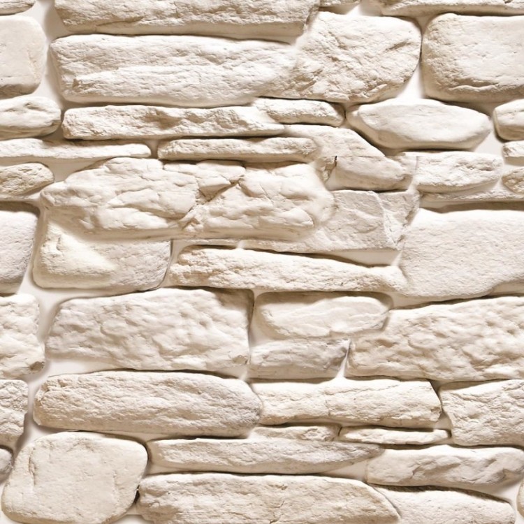 Papel de Parede Adesivo Pedras 3D Off White NP035