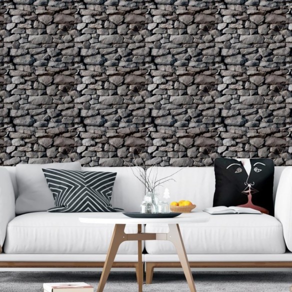 Papel de Parede Adesivo Pedras 3D Rusticas NP032