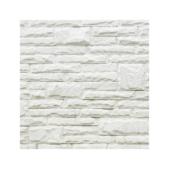 Papel de Parede Adesivo Pedras Branco 0123