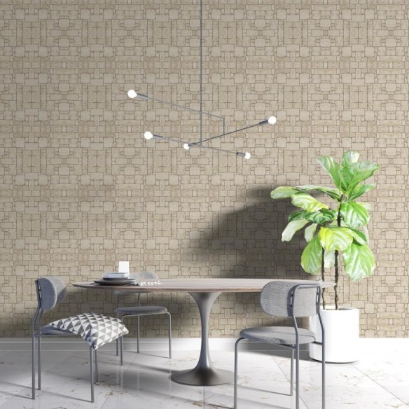 Papel de Parede Adesivo Pedras Mosaico Neutro NP028