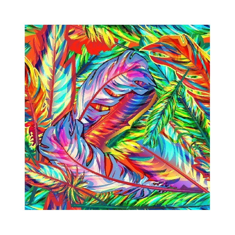 Papel de Parede Adesivo Penas Coloridas 73985878