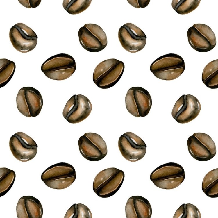 Papel de Parede Adesivo Pequenos grãos de café...