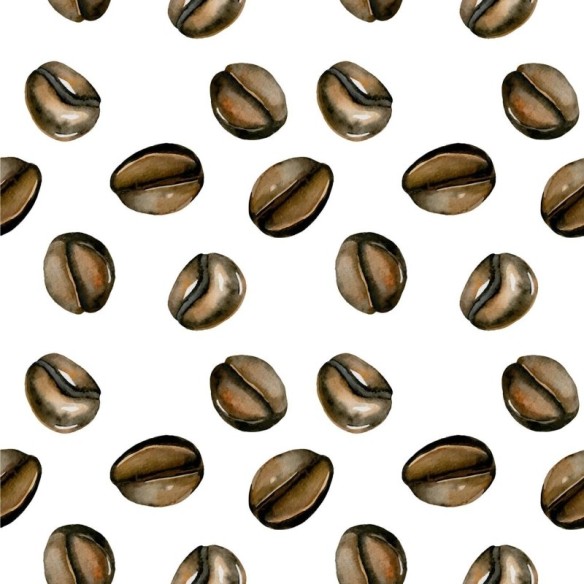 Papel de Parede Adesivo Pequenos grãos de café N03106