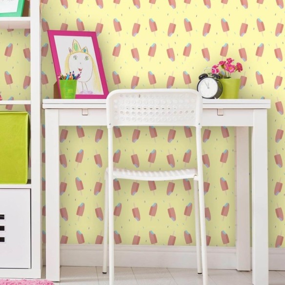 Papel de Parede Adesivo Picolé Sorvete Infantil 6352