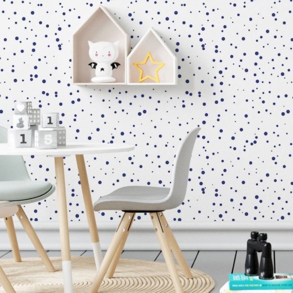 Papel de Parede Adesivo Pingos de Tinta N019086