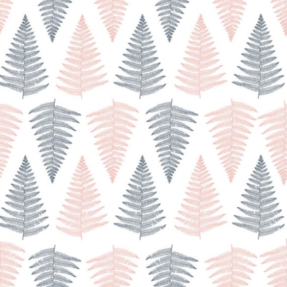 Papel de Parede Adesivo Pinheiros Rosa e Cinza N04232