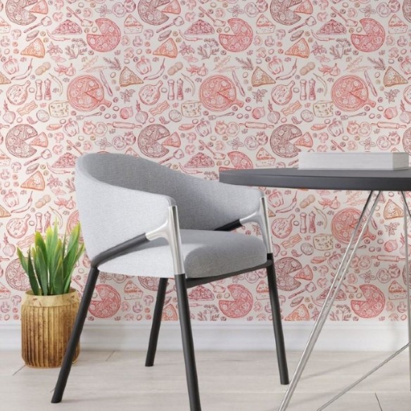 Papel de Parede Adesivo Pizza Classic N013208