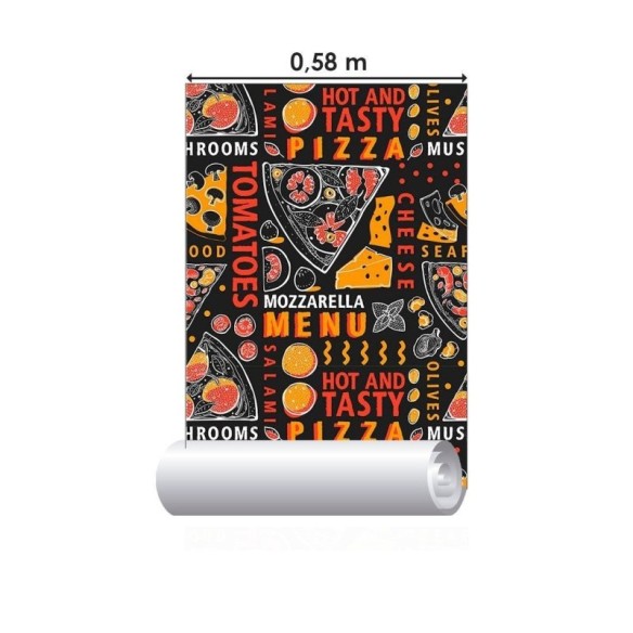 Papel de Parede Adesivo Pizza Sabores N012071