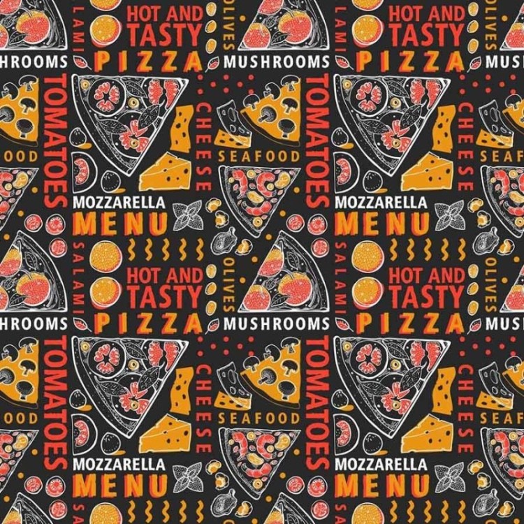 Papel de Parede Adesivo Pizzas e sabores N03053