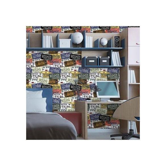 Papel de Parede Adesivo Placas 1449