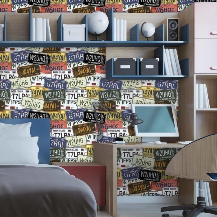 Papel de Parede Adesivo Placas 1449