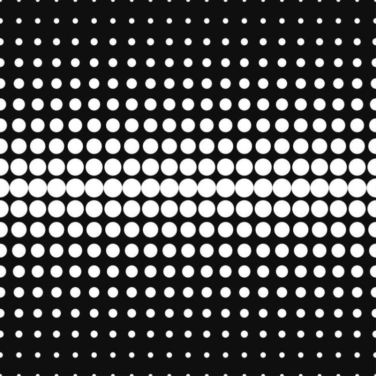 Papel de Parede Adesivo Poá Abstrato Preto e...