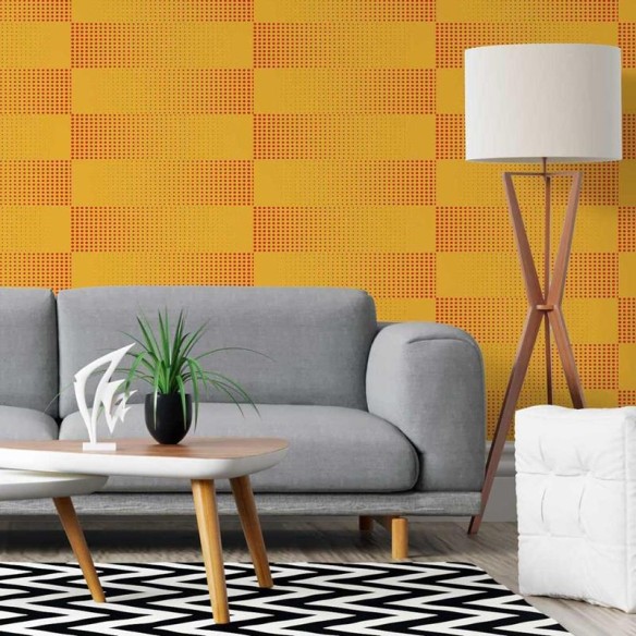 Papel de Parede Adesivo Poá Artístico Laranja N05007