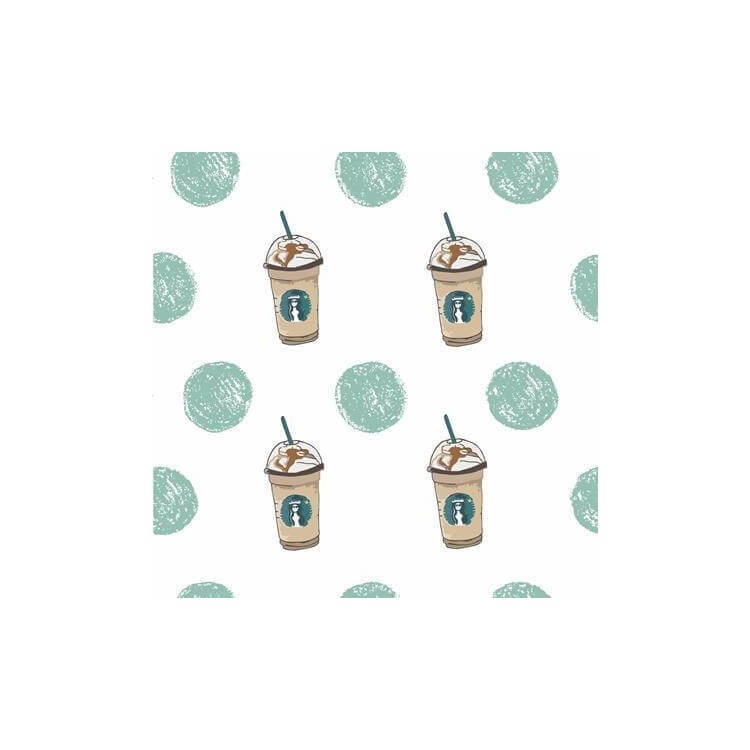 Papel de Parede Adesivo Poá Café Jovem 24543