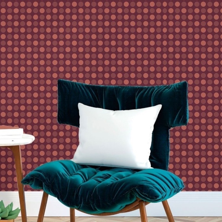 Papel de Parede Adesivo Poá Chocolate N017039