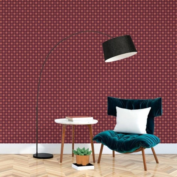 Papel de Parede Adesivo Poá Chocolate N017039