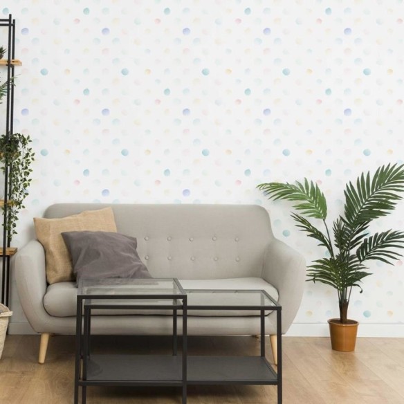Papel de Parede Adesivo Poá Colorido Degradê N06255