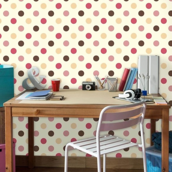Papel de Parede Adesivo Poá Colorido Jovem 144857233