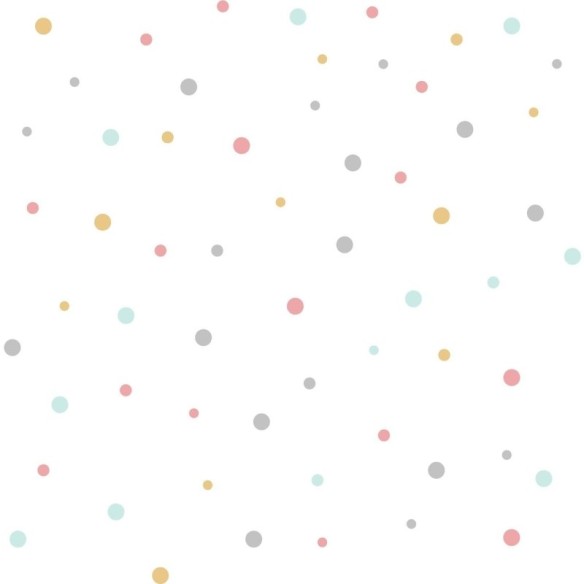 Papel de Parede Adesivo Poá colorido N03144