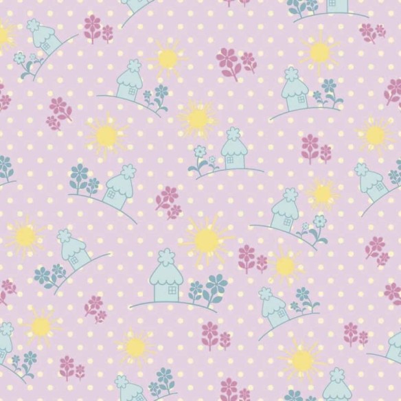 Papel de Parede Adesivo Poá Floral Rosa 829325321