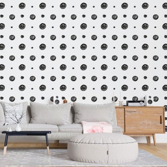 Papel de Parede Adesivo Poá Moderno N015104