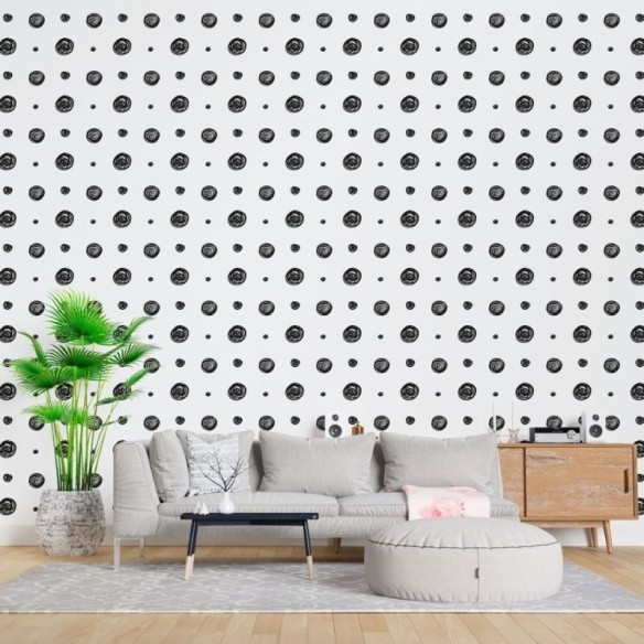 Papel de Parede Adesivo Poá Moderno N015104