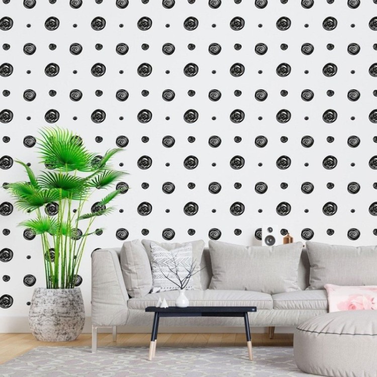 Papel de Parede Adesivo Poá Moderno N015104