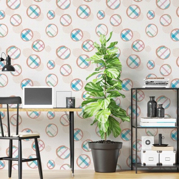 Papel de Parede Adesivo Poá N879D