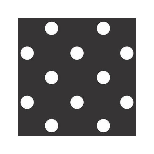 Papel de Parede Adesivo Poá Preto e Branco 758100
