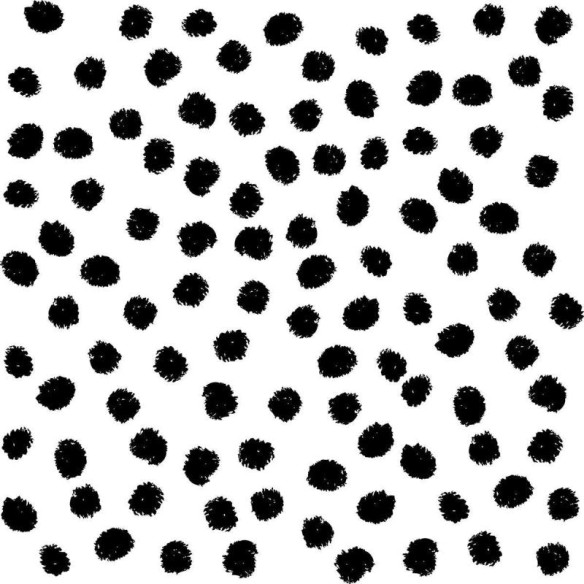 Papel de Parede Adesivo Poá Preto e Branco N010168