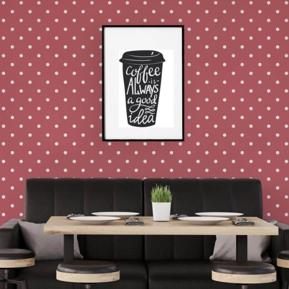Papel de Parede Adesivo Poá Rosa 78716963