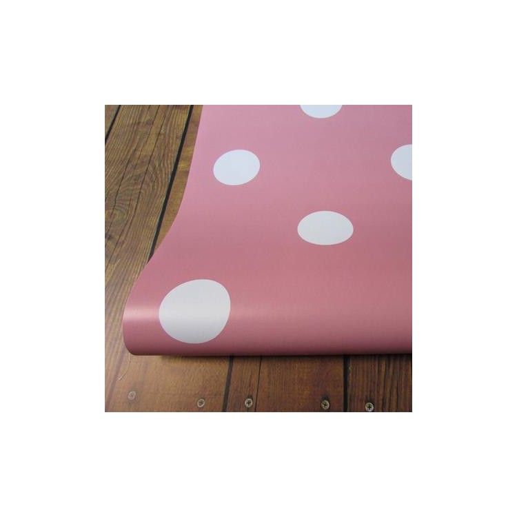 Papel de Parede Adesivo Poá Rosa Branco 254824819