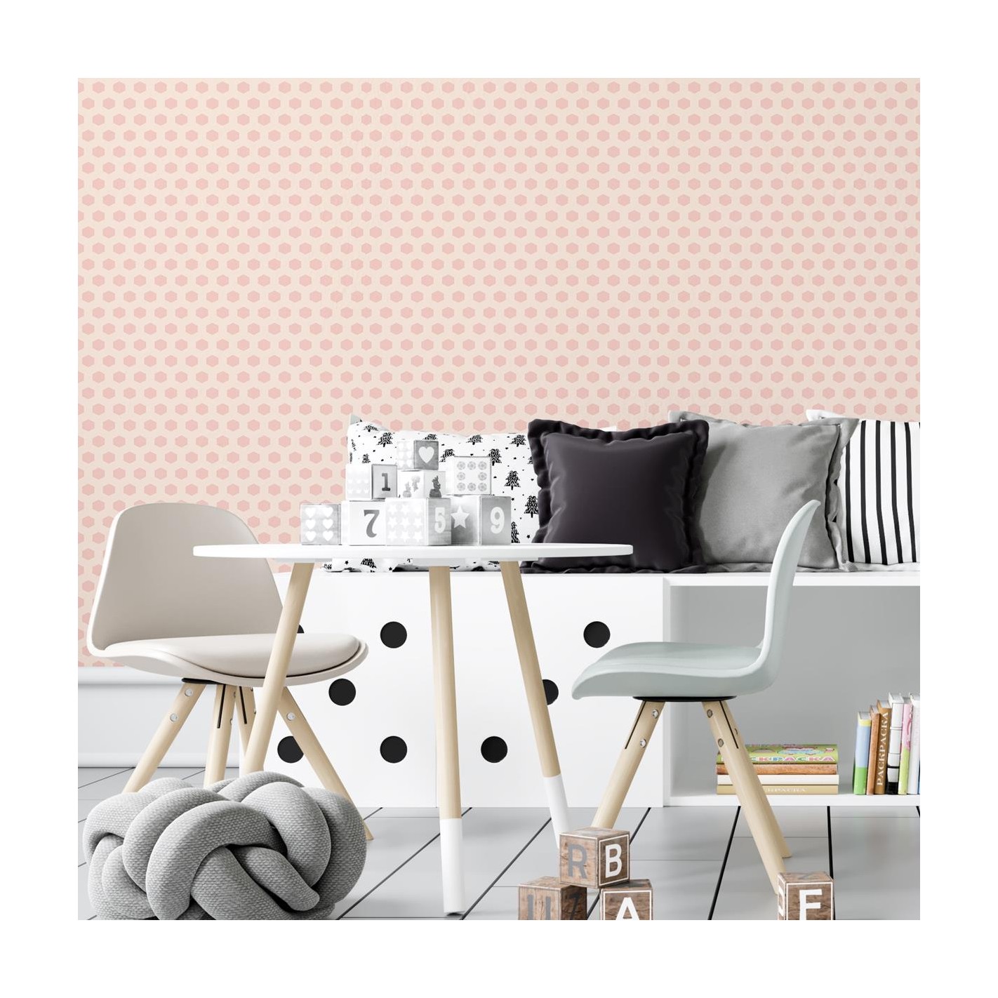 Papel de Parede Folhinhas Rosa - B Decor - Decoração para Casa e Quarto  Infantil