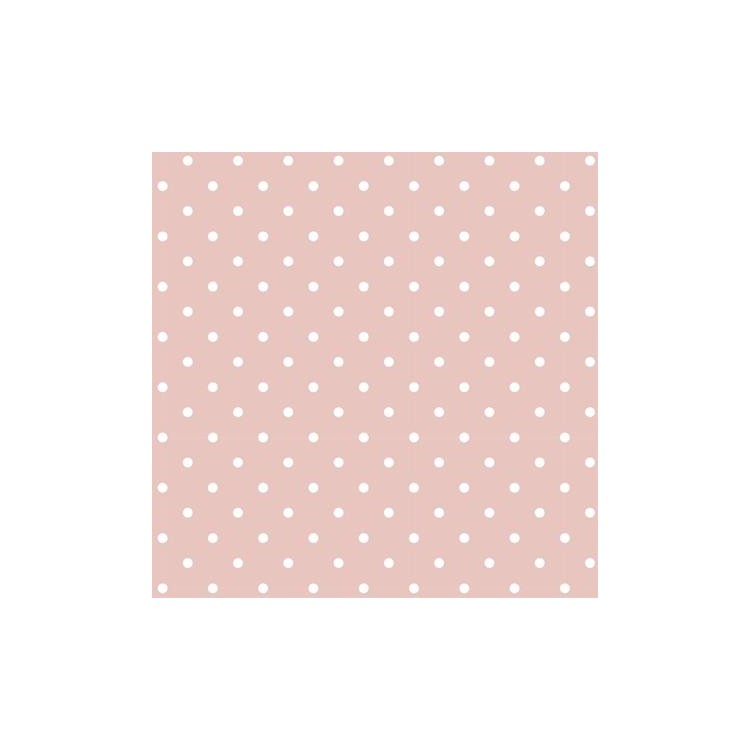 Papel de Parede Adesivo Poá Rosa e Branco...
