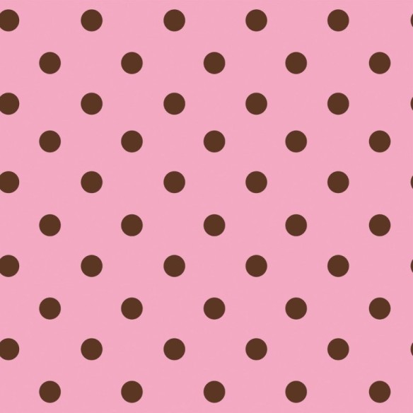 Papel de Parede Adesivo Poá Rosa e Marrom N018065