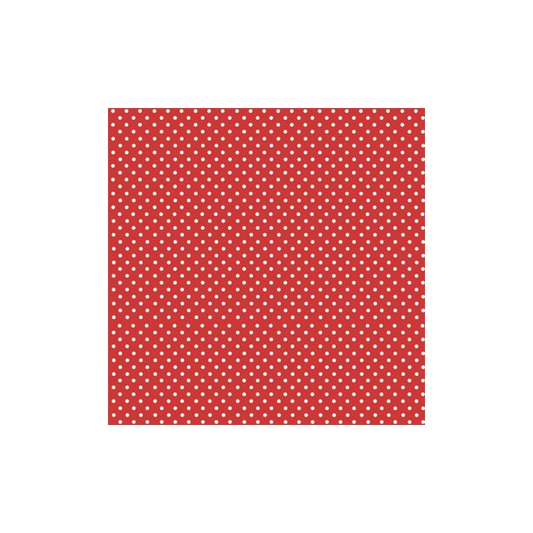 Papel de Parede Adesivo Poá Vermelho e Branco...
