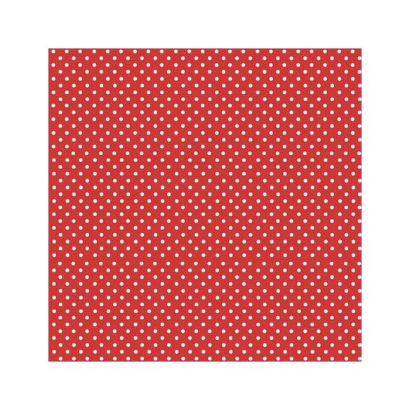 Papel de Parede Adesivo Poá Vermelho e Branco 847596227