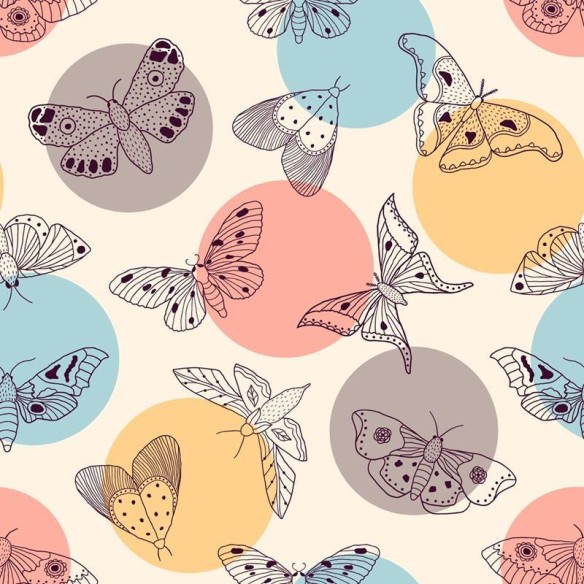 Papel de Parede Adesivo Poá, Mariposas e Borboletas N05014